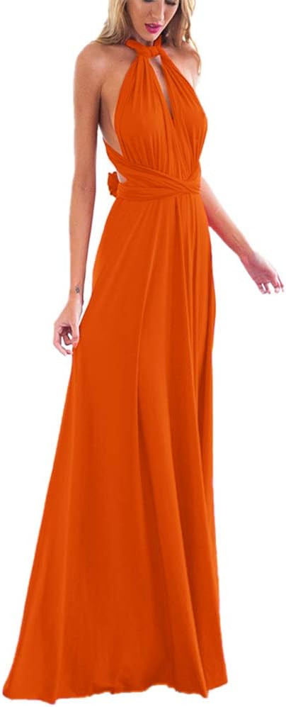 Women Transformer Evening Long Prom Dress Multi-Way Wrap Convertible Floor Length Wedding Halter ... | Amazon (US)