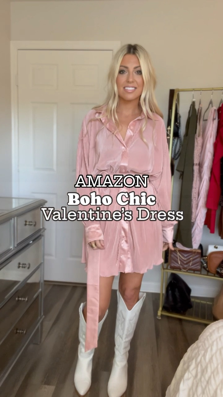 This pleated silk shirt dress is so pretty for Spring and I love it for Valentine’s Day! Use my code: 20kalei13 for 20% off! 
Valentine’s Day dress / Feminine style / boho chic / silk / boots / Spring fashion / winter to spring style / affordable / cocktail dress / date night outfit / amazon fashion find / affordable 

#valentinesday #springfashion #femininestyle #bohochic #wintertospring #partydress #valentinesdress #bohostyle #shirtdress #affordable #valentinesoutfit #westernboots #womenfashion #datenight #fashionreels #ootdfashion #datenightdress #ltkparty #fashioninspo #styleinspo #ootdfashion #affordablefashion #discoverunder5k #instafashion #boots #westernchic #bohofashion #amazonfashion 


#LTKwedding #LTKfindsunder50 #LTKstyletip