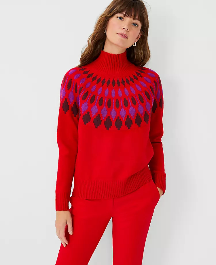 Fair Isle Turtleneck Sweater | Ann Taylor (US)