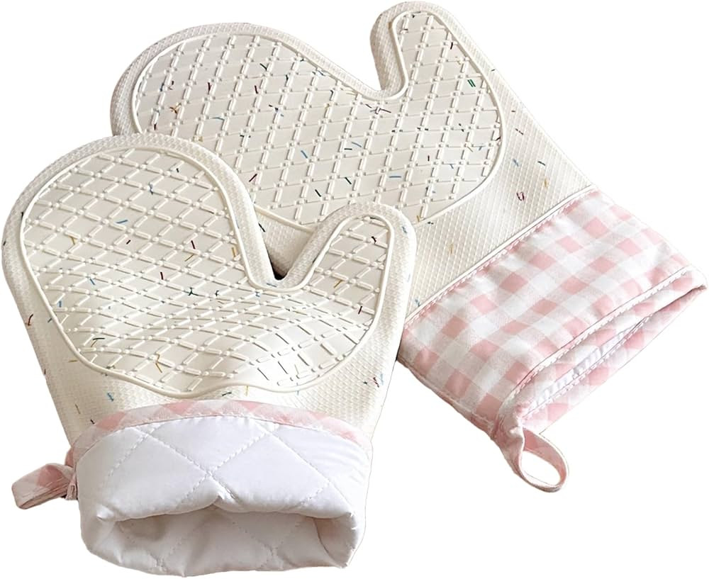 Silicone Confetti Oven Mitts Pair Cute BPA-Free Waterproof Shell Oven Mitts for Heat Resistant Wa... | Amazon (US)
