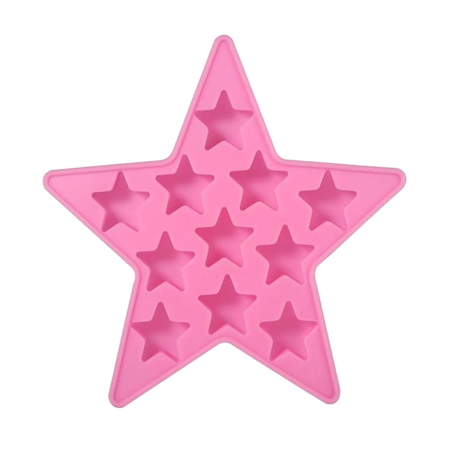 Five Star Shaped Cool Silicone Ice Cube Tray Freeze Mold Maker Tools Pentagram Ice Trays Club Bar Party for Cake, Candy, Chocolate, Gummy, Ice, Crayons, Jelly (Pink) | Amazon (US)