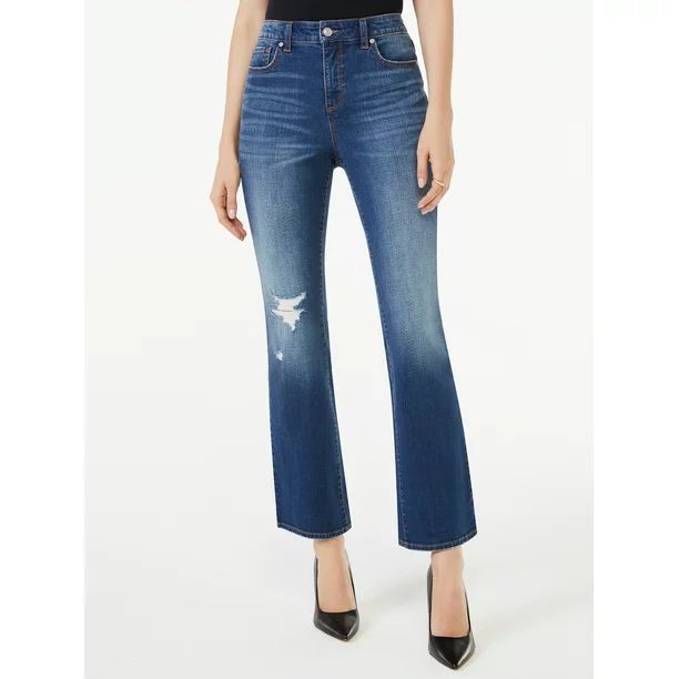 Scoop Women's Ankle Crop Flare Jeans | Walmart (US)