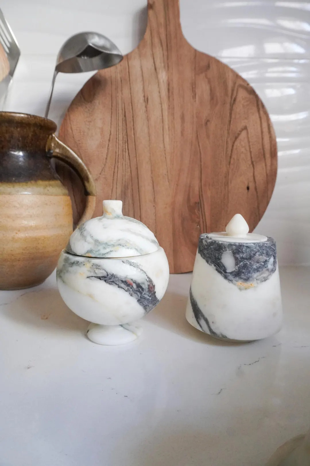 Calacatta Viola Marble Lidded Jar,vanity Storage,bath Decor,marble Spice Jar,kitchen Organizer,je... | Etsy (US)