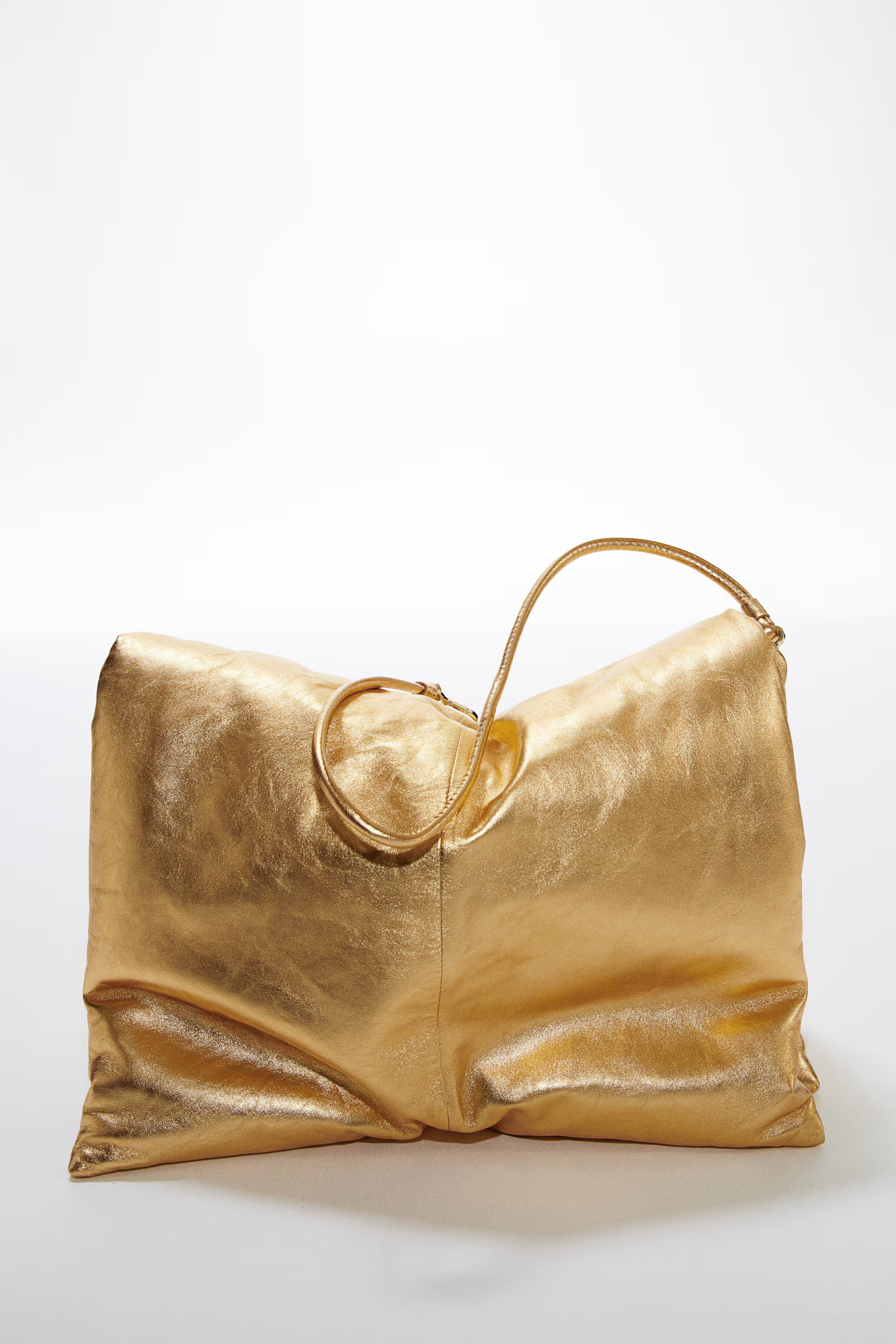 Shimmery Padded Leather Bag - Gold-colored - Ladies | H&M CA | H&M (US + CA)