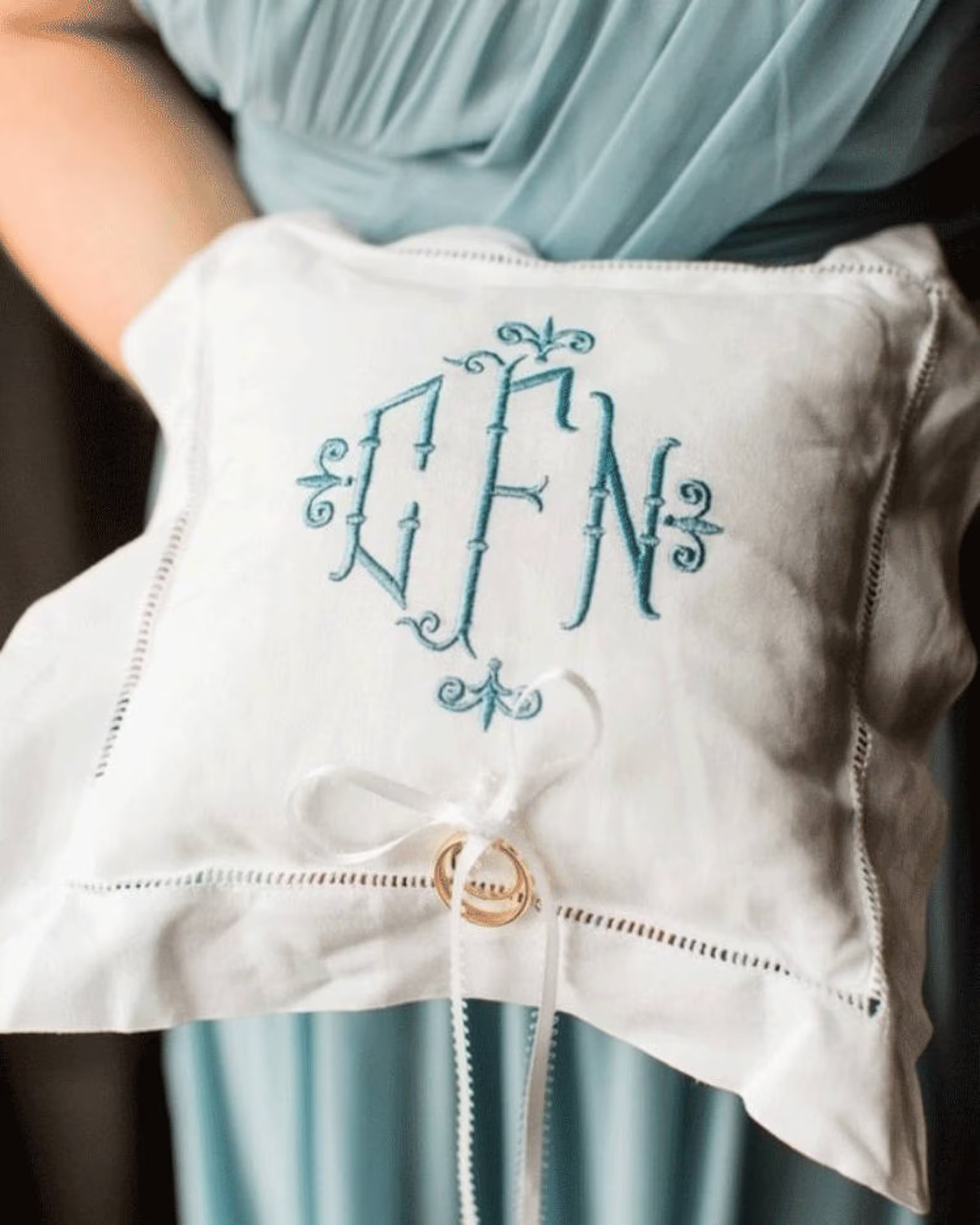 Monogrammed Ring Bearer Pillow - Etsy | Etsy (US)