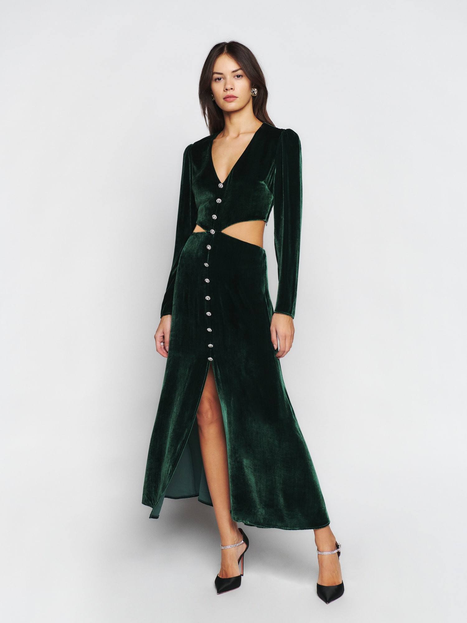 Brisa Velvet Dress | Reformation (Global)