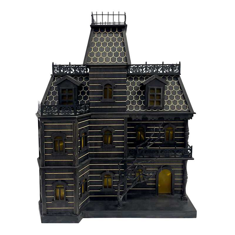 Black LED Halloween House, 25" | At Home
