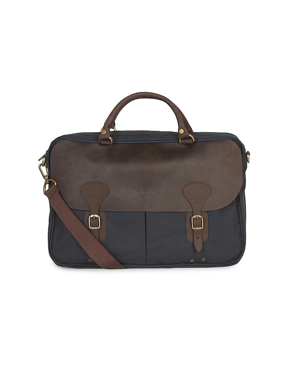 Men's Waxed Cotton Briefcase - Navy | Saks Fifth Avenue