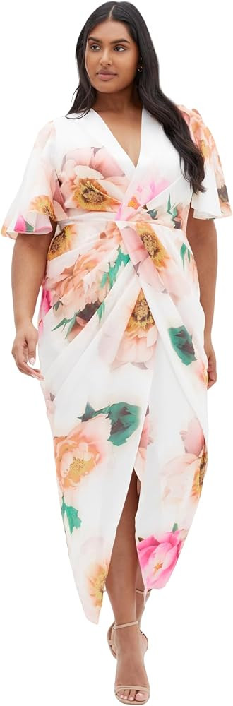 City Chic Plus Size Dress - Braelynn Garden Print Maxi | Amazon (US)