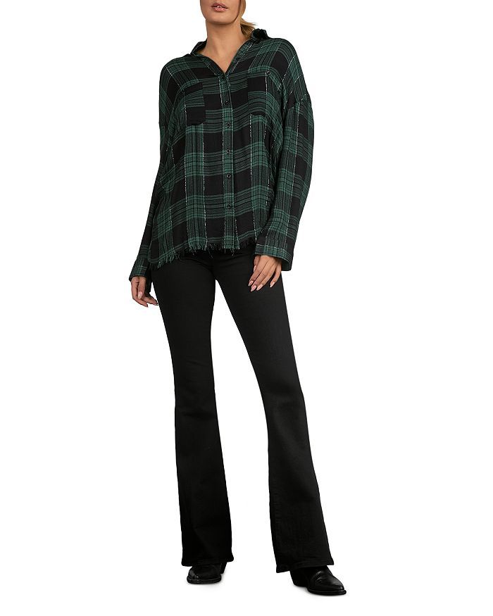 Elan Frayed Plaid Shirt Women - Bloomingdale's | Bloomingdale's (US)