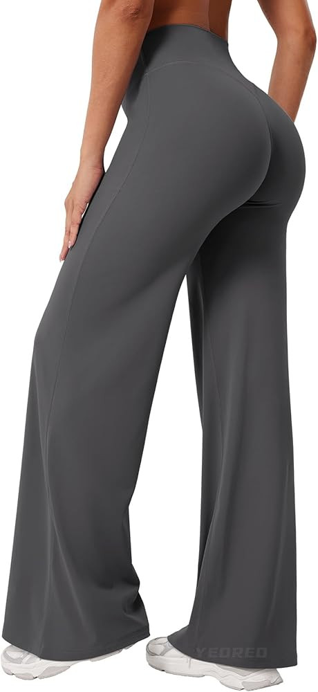 YEOREO Workout Leggings Womens No Front Seam Straight Leggings 29"/ 31.5"/ 33"/ 35" High Waist Bu... | Amazon (US)