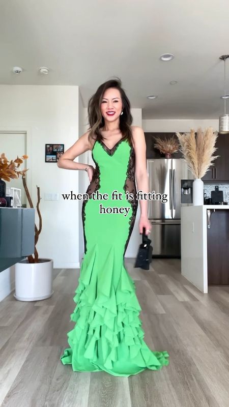 The fit is fitting honey 😮‍💨 This dress is so pretty and flattering—the lace placement is 🔥 Perfect for any special occasion/wedding. 

Wedding guest dress, green dress, lace dress, sale, The Stylizt 






#LTKParties #LTKWedding #LTKStyleTip