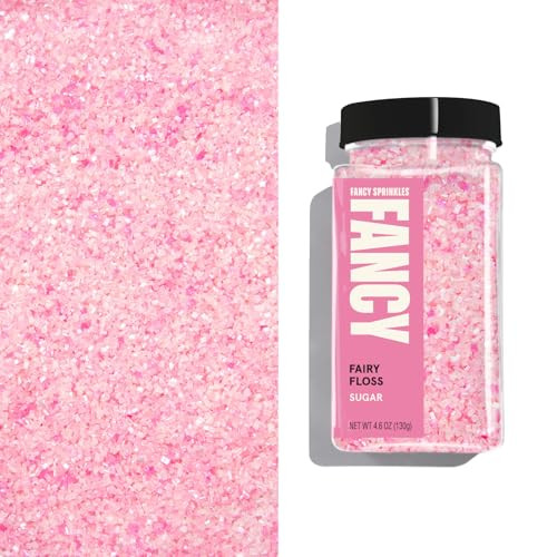 Fancy Sprinkles Fairy Floss Fancy Sugar Pink and White Pearlescent, Sparkly Sugar Crystals For Cocktail Rims, Food & Drinks and Dessert Decorating 1 Pack (4.6 OZ) | Amazon (US)