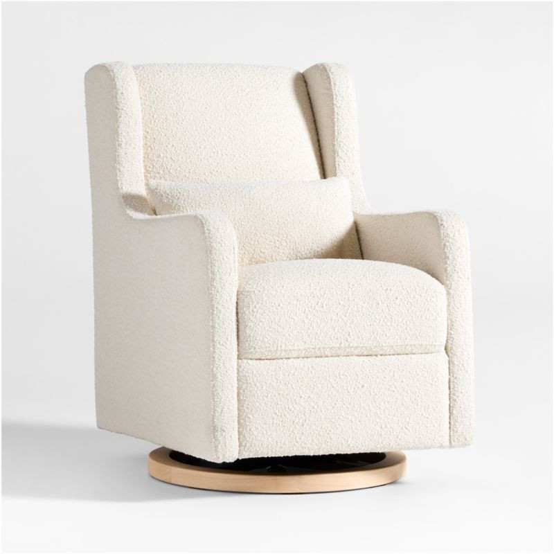 Wally Ivory Boucle Nursery Glider Chair + Reviews | Crate & Kids | Crate & Barrel