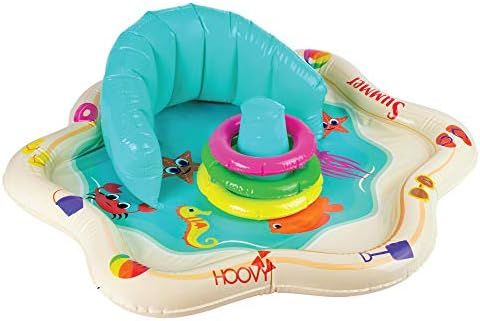 Inflatable Baby Splash Mat with Backrest & Fun Stackable Rings | Inflatable Baby Splash Pool | In... | Amazon (US)