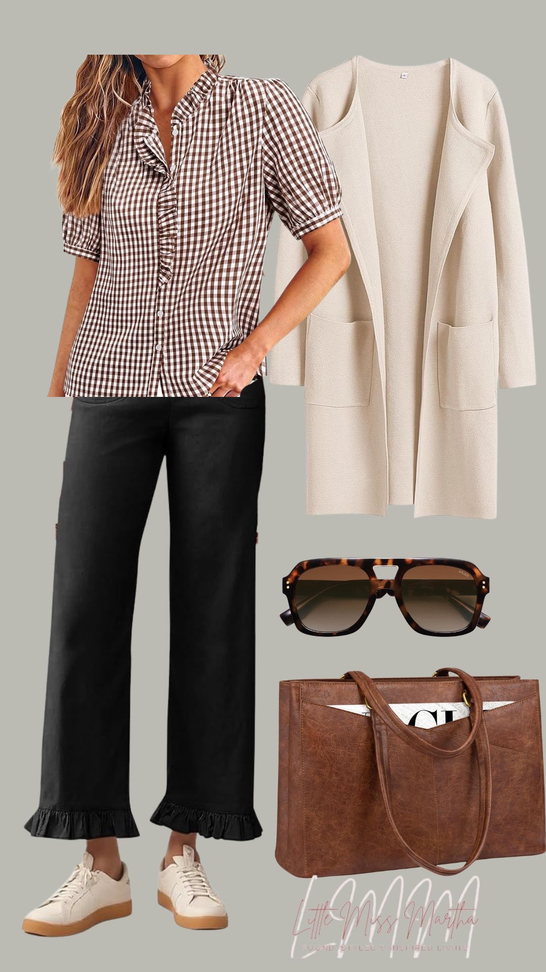 Springing into the work week! 
#gingham #classicchic #neutralvibez

#LTKWorkwear #LTKOver40 #LTKootd