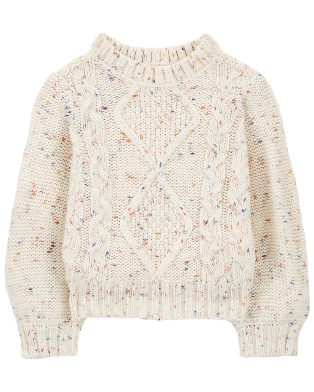 Cream Baby Confetti Cable Knit Pullover Sweater | carters.com | Carter's