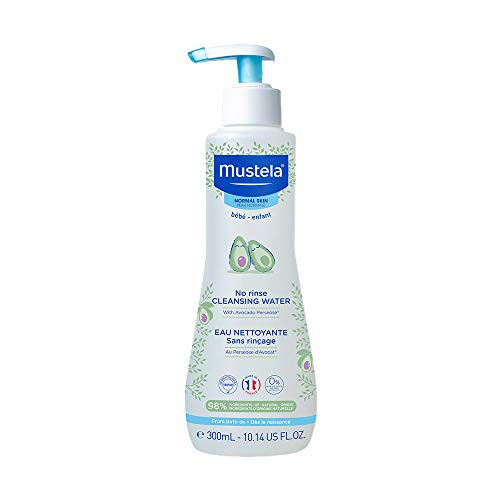 Mustela Baby Cleansing Water - No-Rinse Micellar Water - with Natural Avocado & Aloe Vera - for Baby's Face, Body & Diaper â€“ 10.14 fl. oz. (Pack of 1) | Amazon (US)