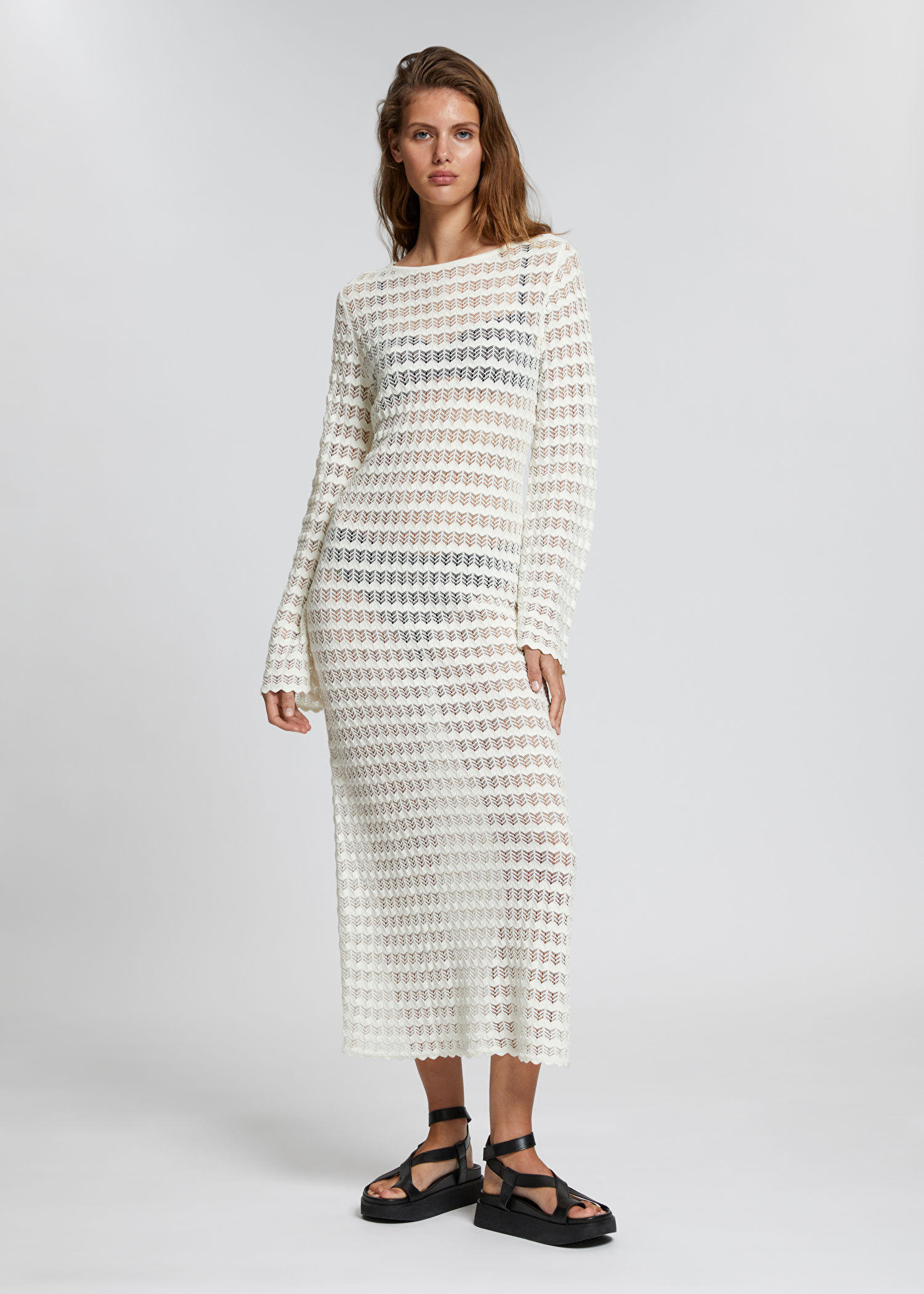 Open Tie-Back Pointelle Knit Dress | & Other Stories (EU + UK)