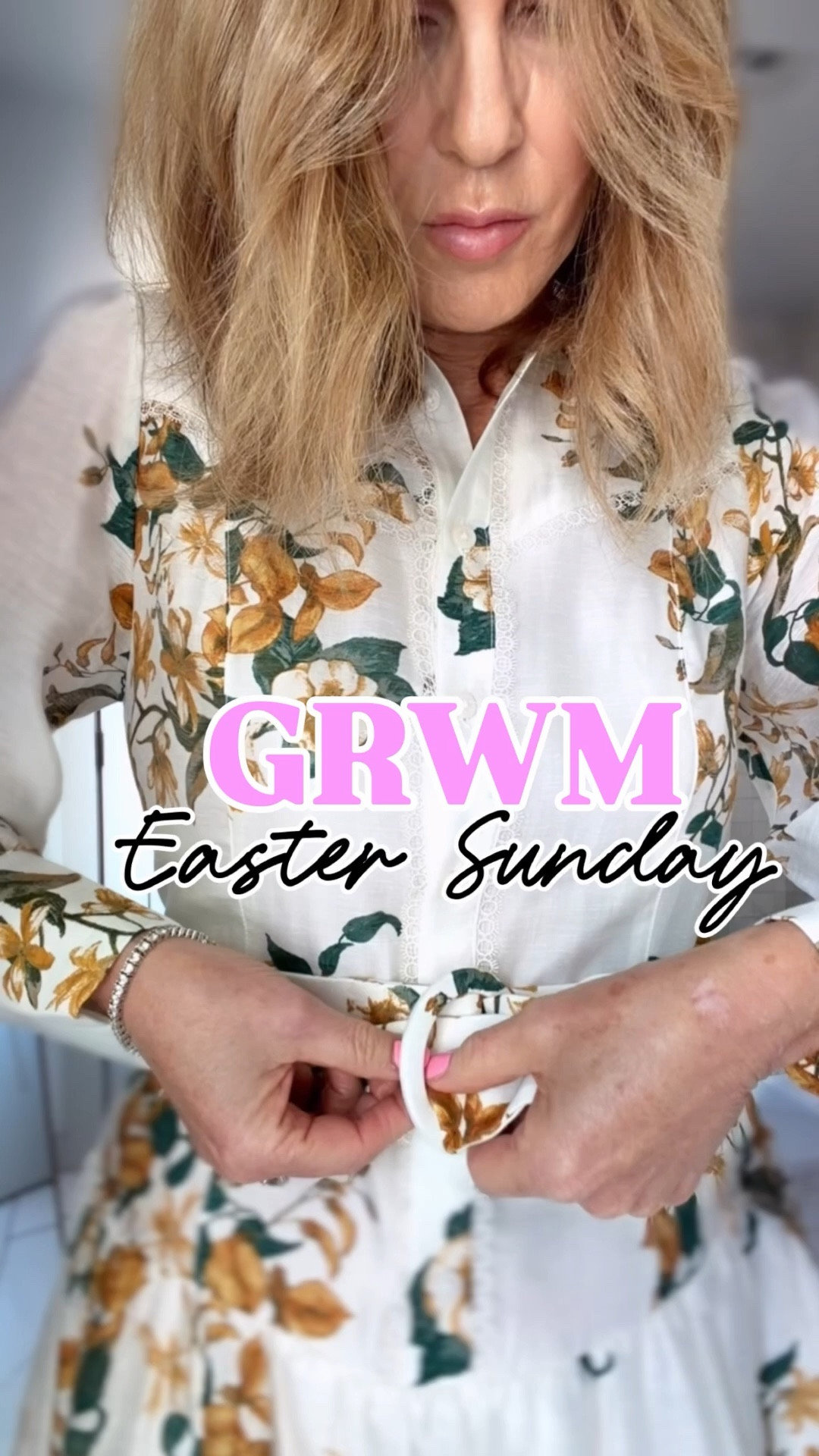 GRWM for Easter Sunday… same traditions, a little older, a lot more grateful ✝️🌸

Foundation: Natasha Denona- color N6
Merit flush balm in Stockholm
Lipglass air in Snobbish
On ‘Til Dawn Mattifying setting spray
Body blur leg makeup in Medium
Armani eye tint in 9S sand and 27S Peony
Sunglasses Warby Parker Cooper
Delina  Eau de Parfum- favorite fragrance 
Lace trimmed belted long sleeve dress in ivory brown Jessica floral size smalll
Shoes Target size down if between sizes 
Dyson air wrap
Nail color Pink Matter 


#LTKgrwm #LTKOver40 #LTKBeauty