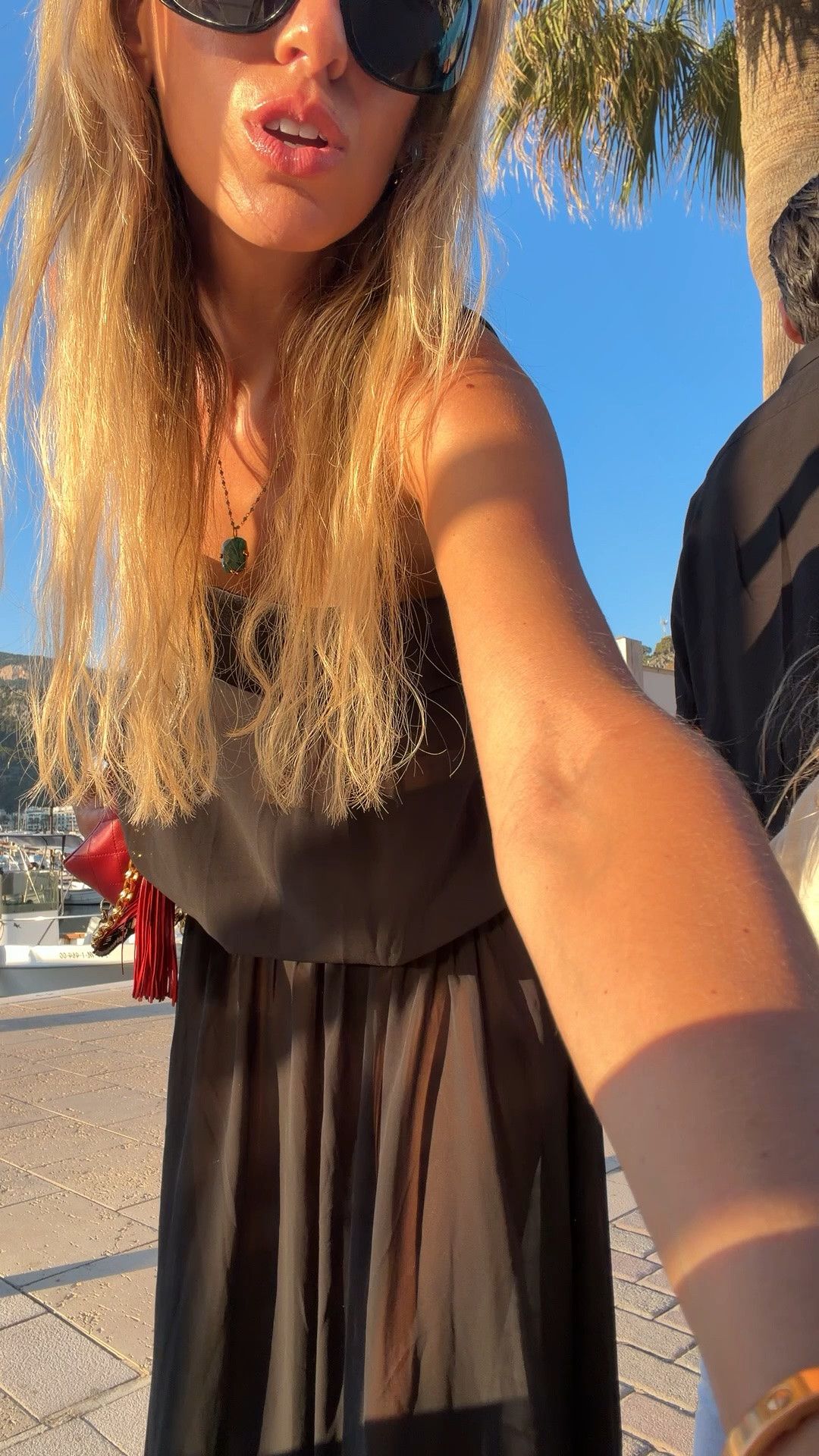Wearing this comfy sheer dress from @lioness