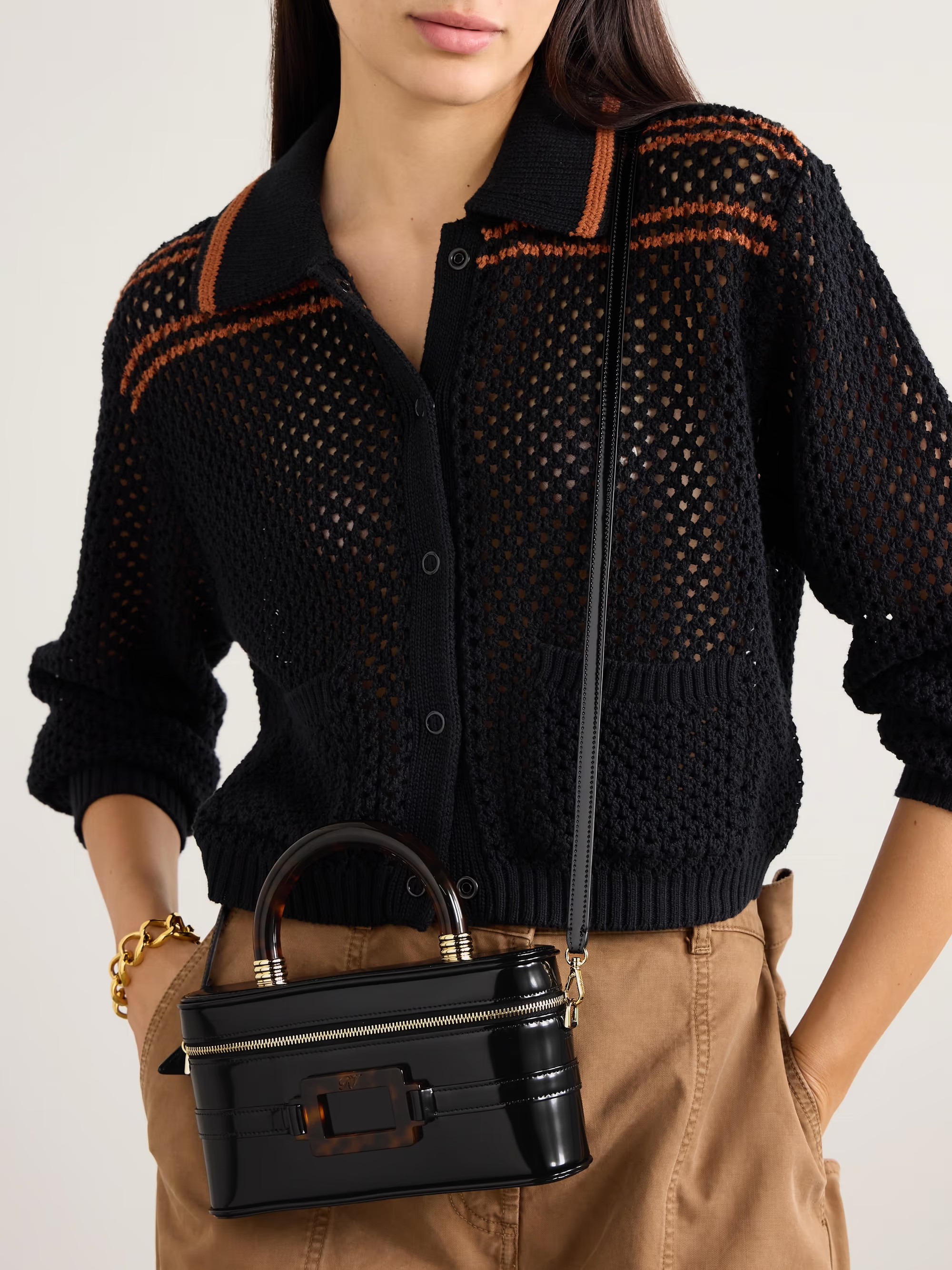 Belle Vivier Vanity mini patent-leather shoulder bag | NET-A-PORTER (UK & EU)