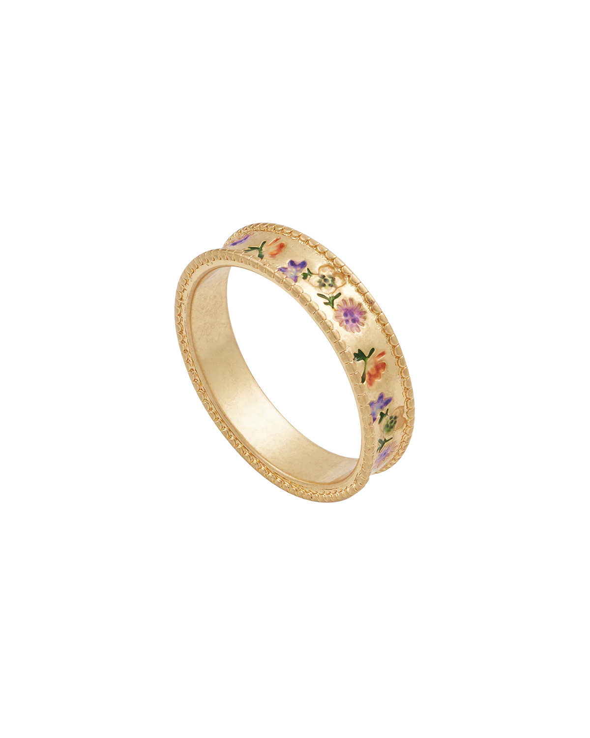 Gold Folksy Floral Ring | Fable England