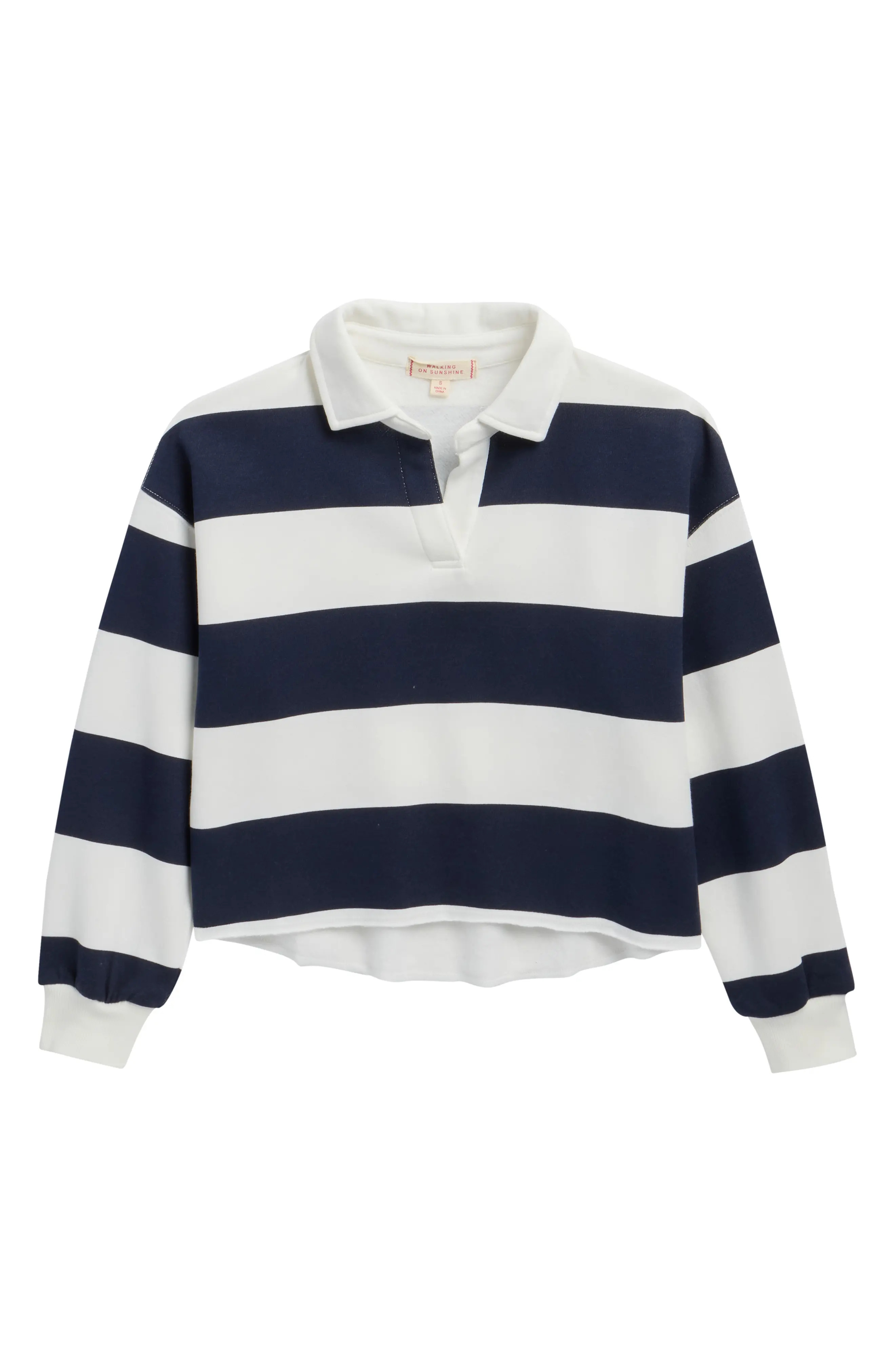 Kids' Stripe Long Sleeve Rugby Shirt (Women) | Nordstrom | Nordstrom