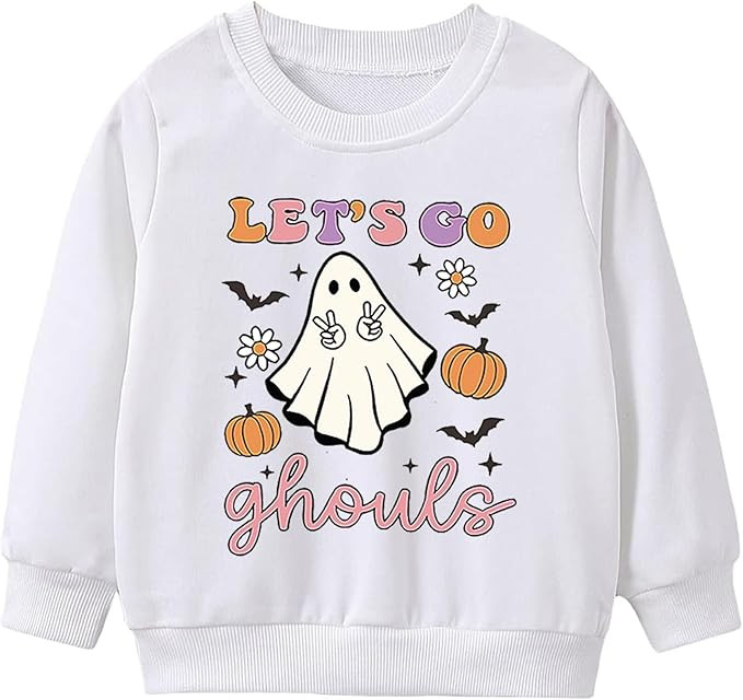 Halloween Sweatshirt Kids Glow in the Dark Dinosaur Shirt Boys Pumpkin Tops Bat Long Sleeve Cotto... | Amazon (US)