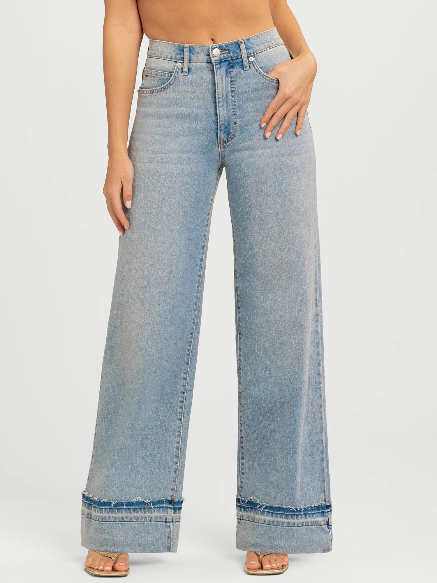 Jessica Simpson Women's and Women's Plus Freesia Wide Leg Jeans, 30", 32", and 34" Inseams, Sizes... | Walmart (US)