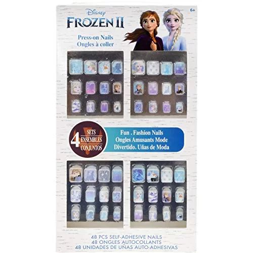 Disney Frozen - Townley Girl 48 Pcs Press-On Nails Make-up Set for Girls, Ages 6+ - Walmart.com | Walmart (US)