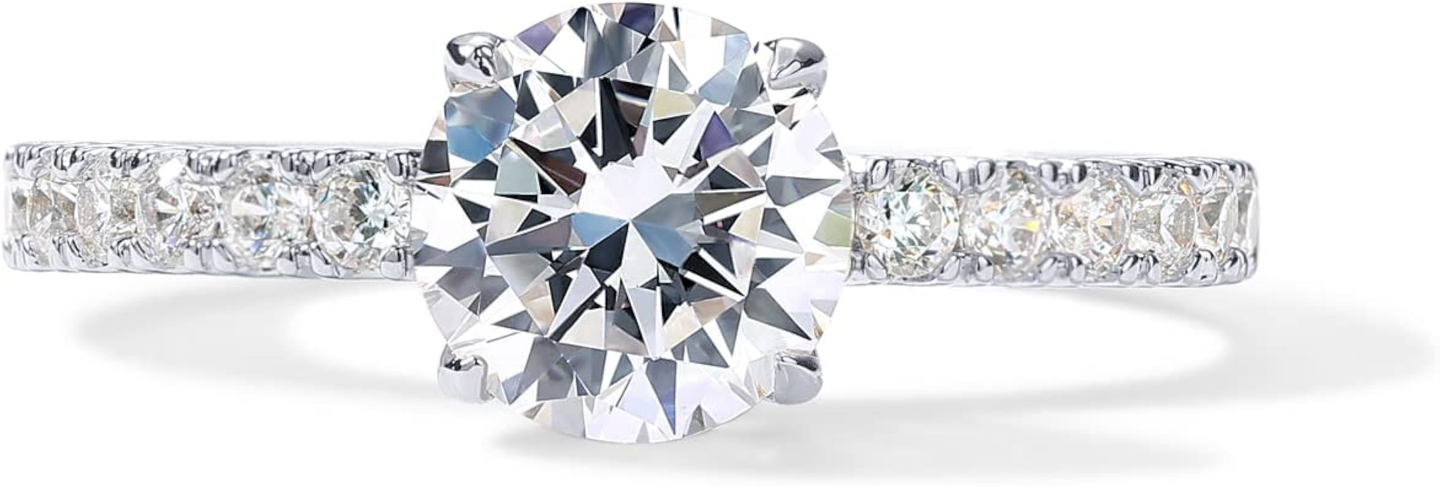 PAVOI 14K Gold Plated Round Cut Solitare Cubic Zirconia Engagement Ring for Women | Fake Wedding ... | Amazon (CA)