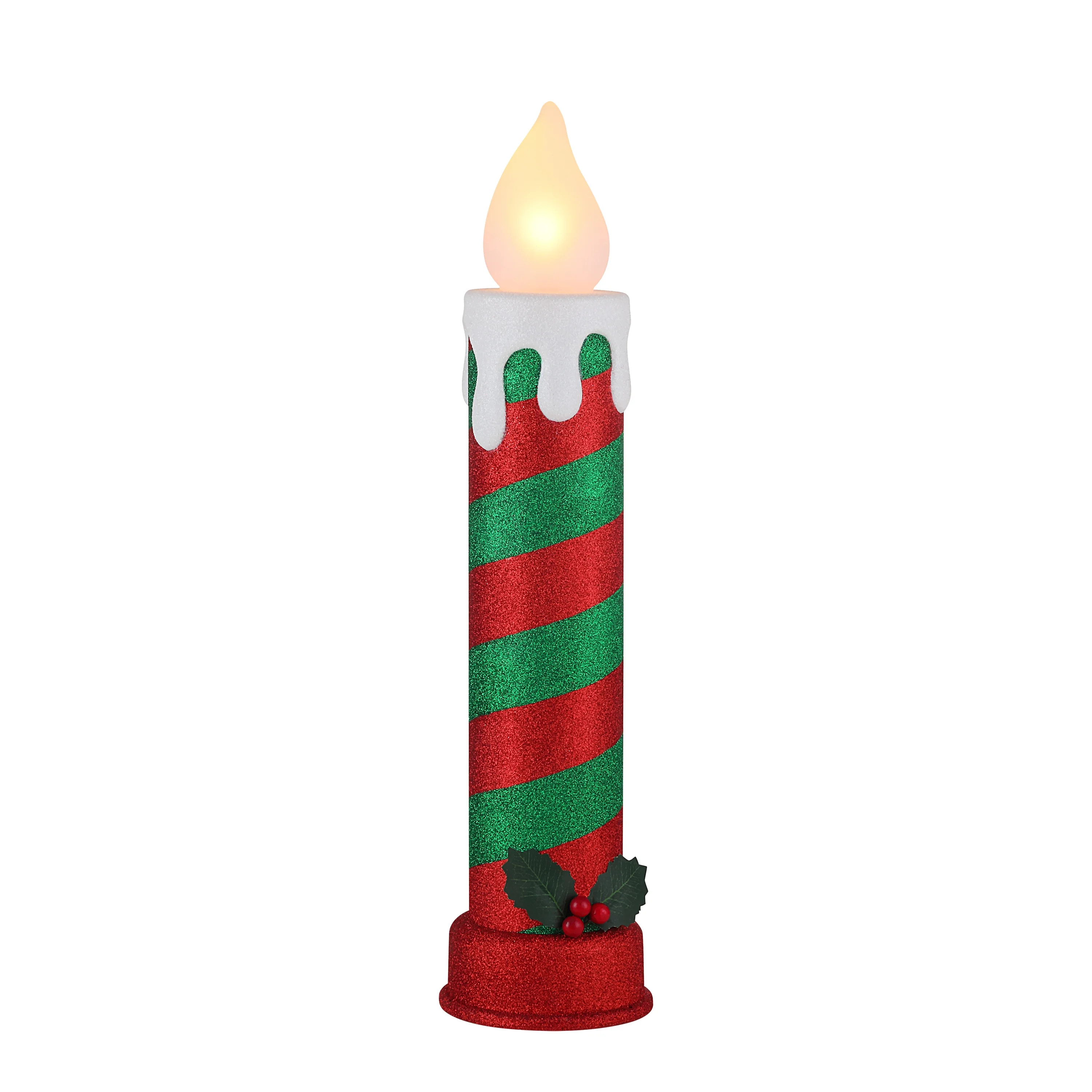 Mr. Christmas 24" Red & Green Blow Mold Outdoor Candle | Walmart (US)