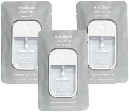 Touchland Hydrating Hand Sanitizer Spray – UnscentedTrio Set, Dye Free – 3 x 1 FL OZ Travel S... | Amazon (US)