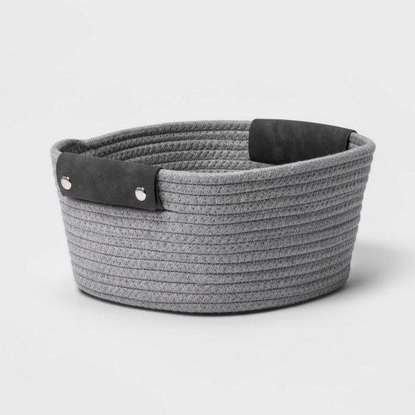 11" Small Coiled Rope Basket Gray - Threshold™ | Target