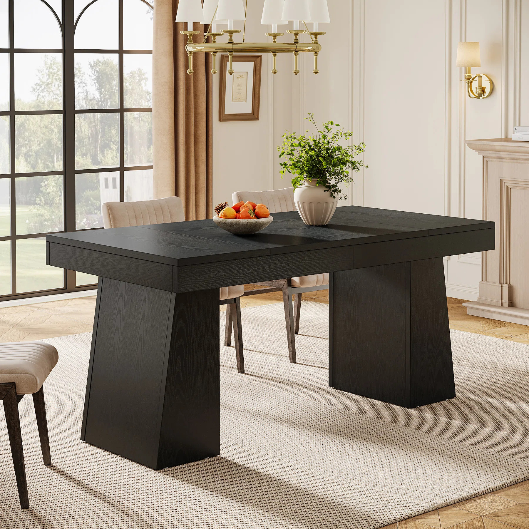 Millwood Pines 55-Inch Wood Dining Table for 4-6 | Wayfair | Wayfair North America