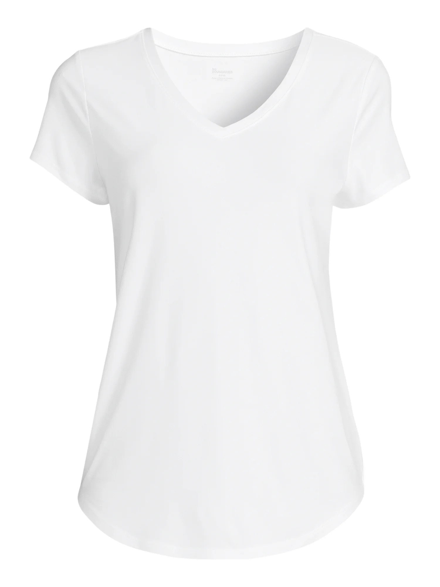 No Boundaries Brushed V Neck Tee, Women’s and Women’s Plus | Walmart (US)