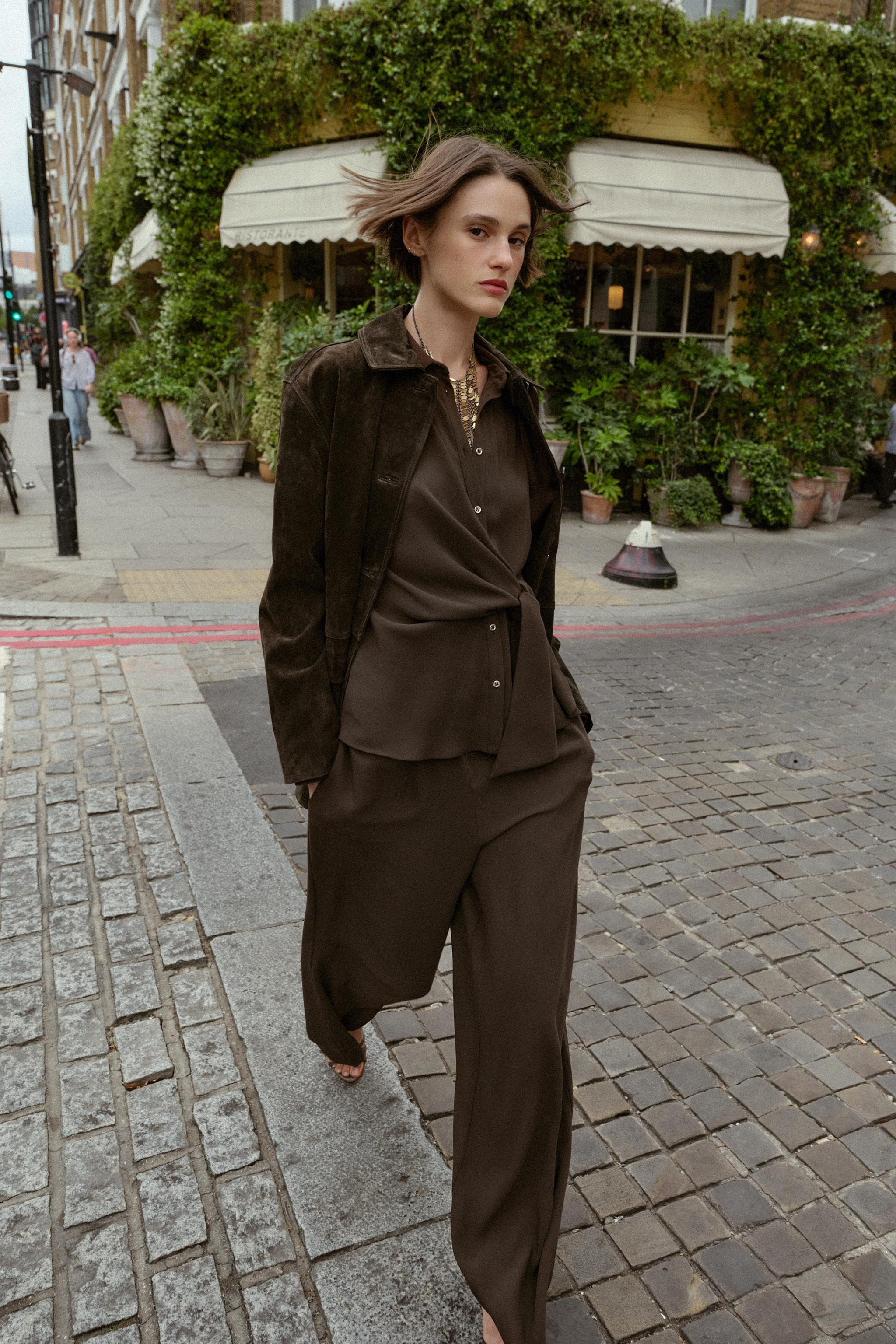 CREPE SHIRT WITH KNOT | Zara UK