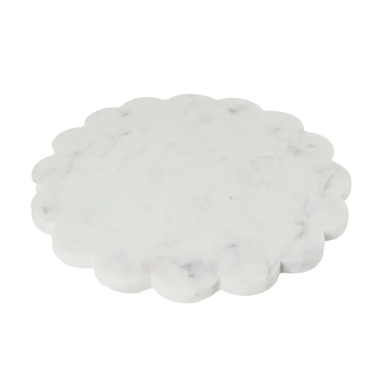 Way to Celebrate Scalloped Marble Serving Board | Walmart (US)