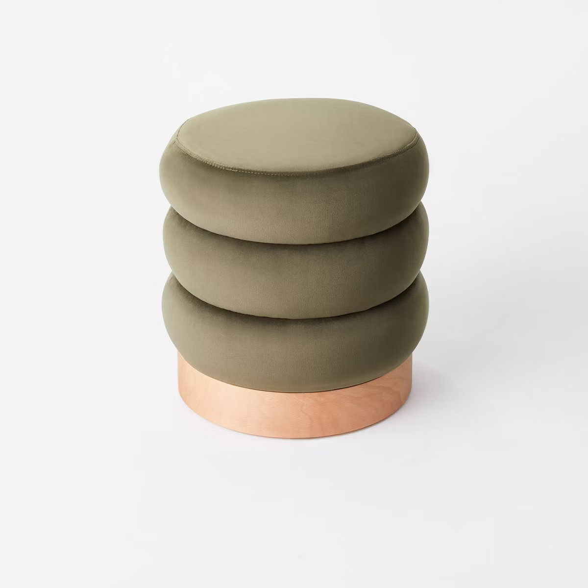 Clarkdale Channel Tufted Ottoman with Wood Base - Threshold™ designed with Studio McGee | Target