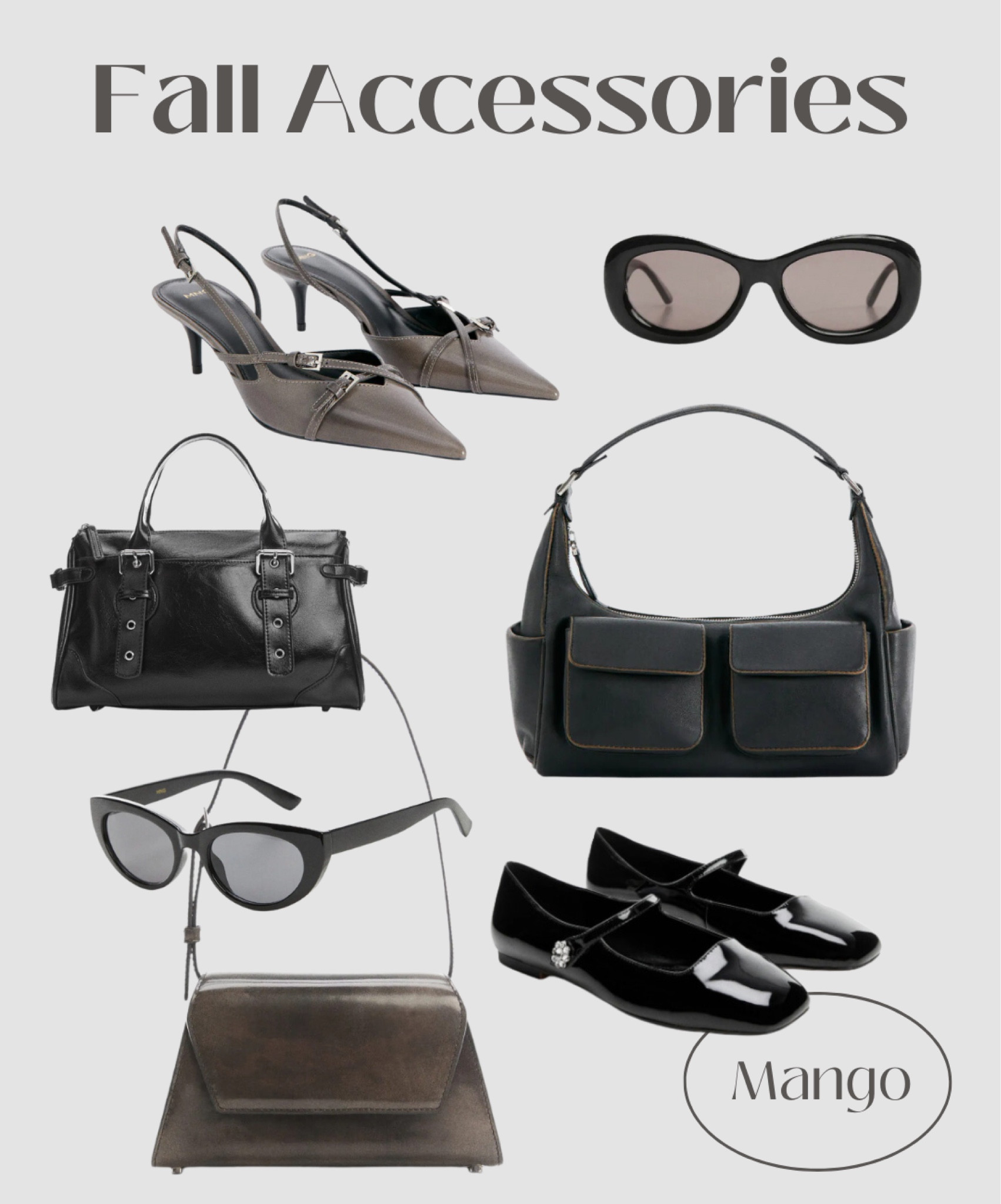 Dark fall accessories 🖤🩶🤎 my favorite colors for this season! Here are a few cute accessories I found on Mango :) 

#LTKstyletip #LTKSeasonal #LTKGiftGuide