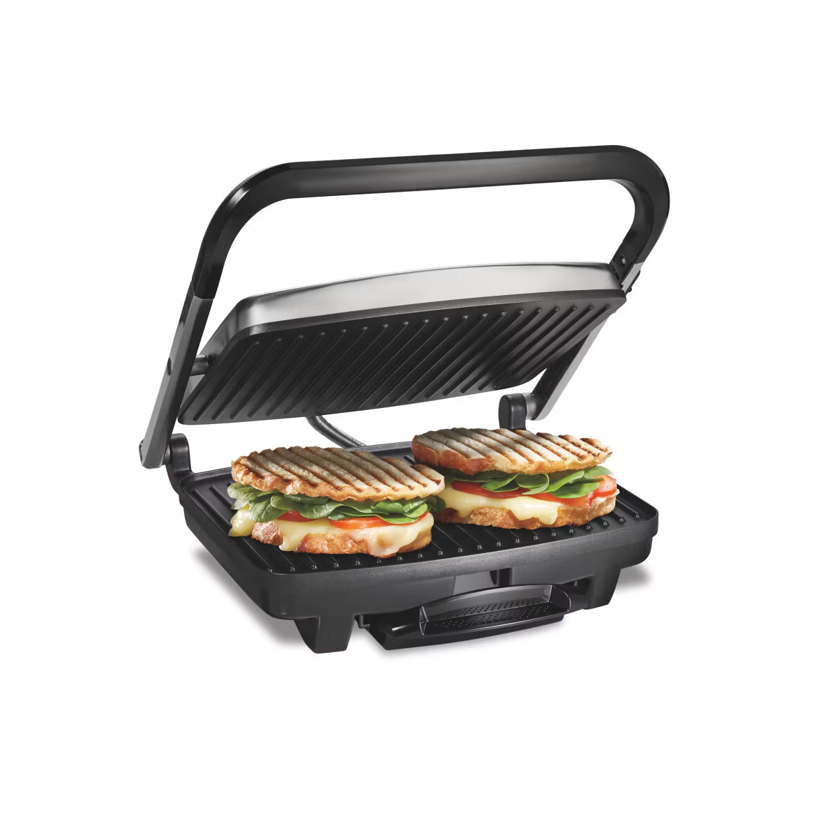 Hamilton Beach Panini Press Nonstick Indoor Grill Silver: 1500W Metal Kitchen Grill & Toaster, Ha... | Target