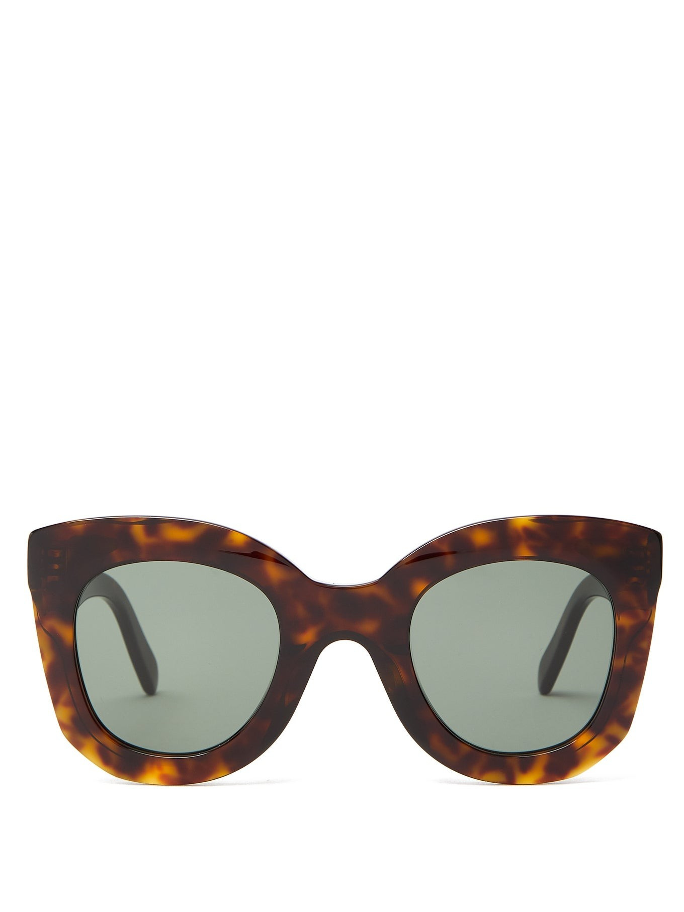 Oversized round tortoise-acetate sunglasses | Celine Eyewear | Matches (UK)
