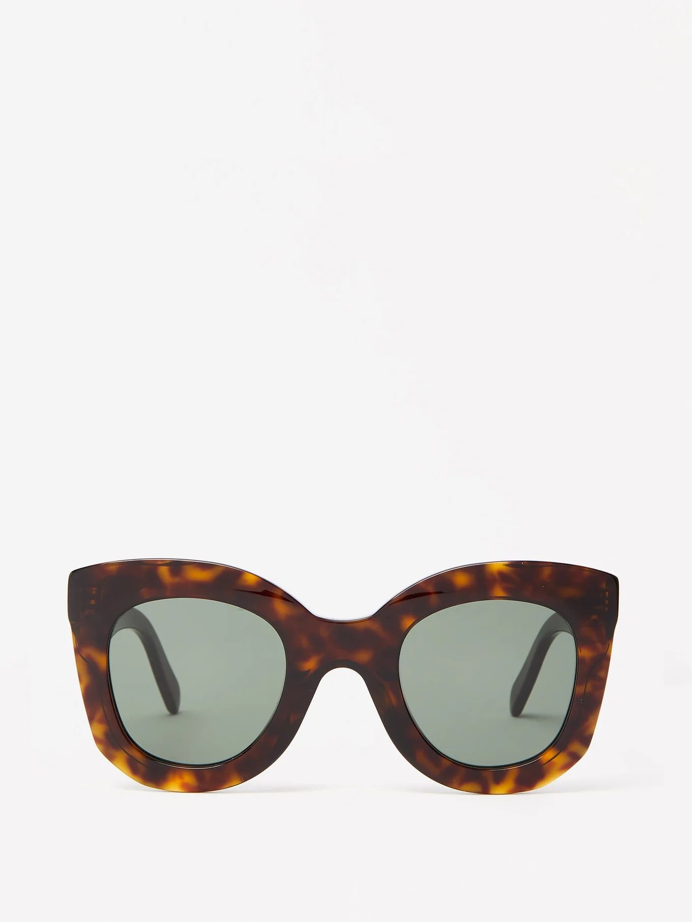 Oversized round tortoise-acetate sunglasses | Celine Eyewear | Matches (UK)