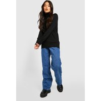 Womens Turtleneck Knitted Sweater - Black - S | boohoo (US & Canada)