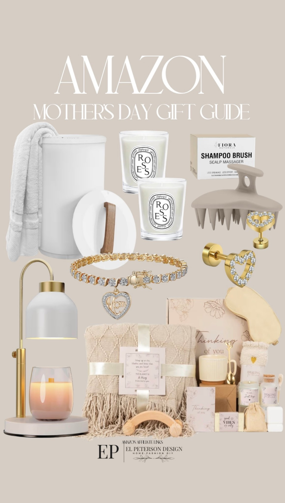 Amazon
Mothers Day
Towel warmer
Candle warmer
Candle
Bracelet 
Mother’s Day gift basket 


#LTKMothersDay