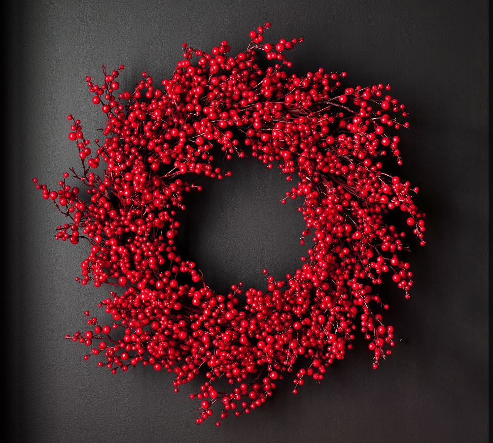 Faux Red Berry Wreath & Garland | Pottery Barn (US)