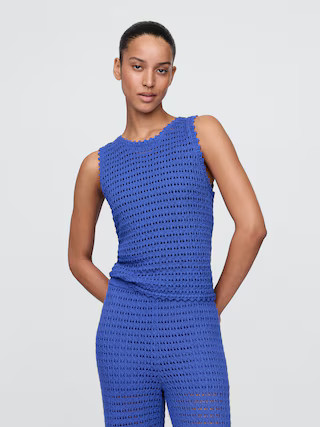 100% Cotton Crochet Tank Top | Gap (US)