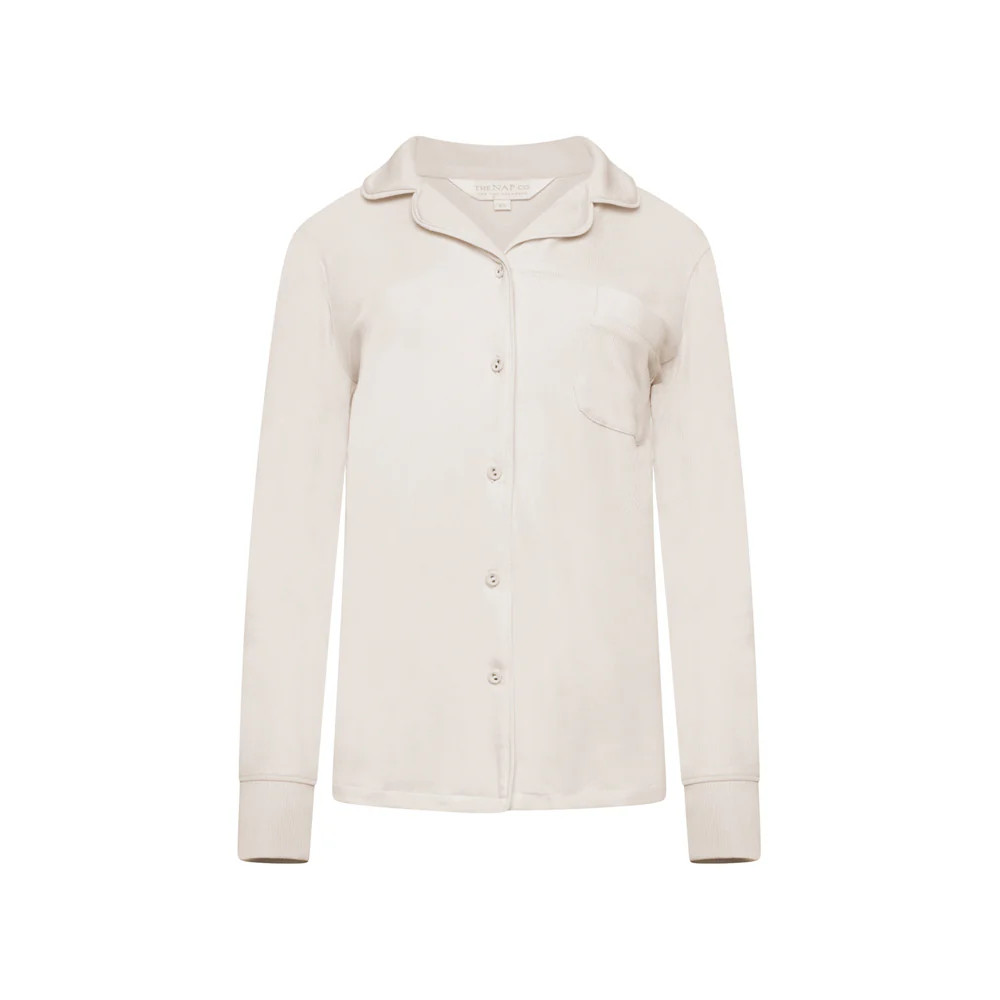 Ribbed Modal PJ Top- Latte | The NAP Co