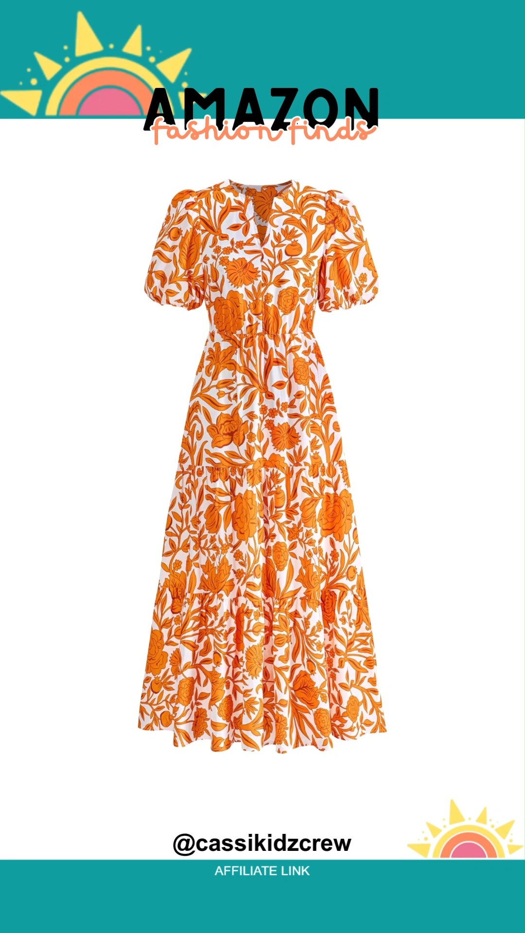 Flowy tiers, puff sleeves, and a flattering V neck make this Women’s Floral Boho Maxi Dress with pockets a cheerful summer essential that blends comfort and effortless charm. 🌸👗🌿  

#WomensDress #SummerDress #CasualStyle #MaxiDress #BohoFashion #SpringOutfit #FloralDress #VacationLooks #TrendyOutfits #ChicWardrobe 

 #LTKootd #LTKSaleAlert #LTKTravel